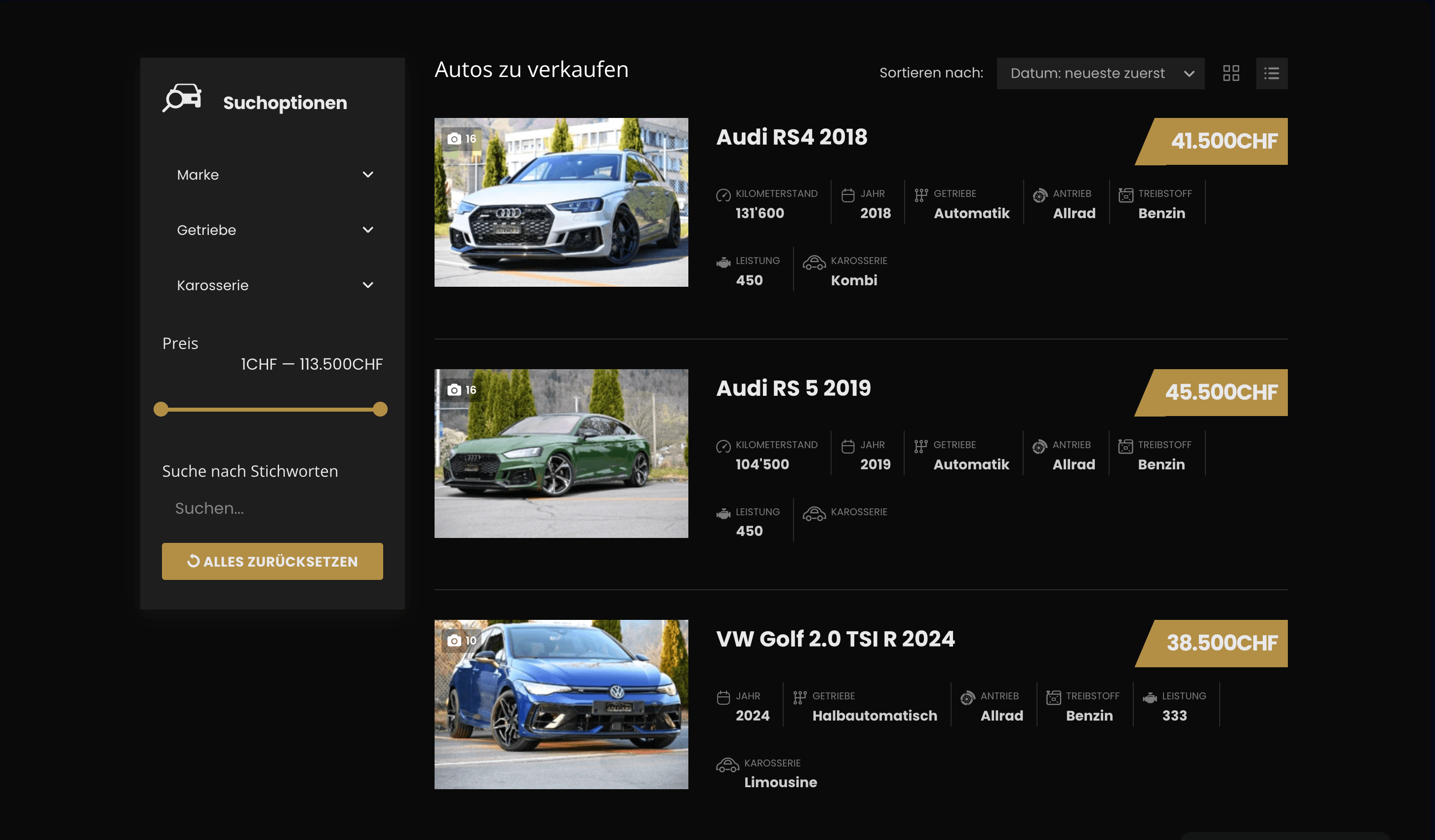 AN Cars Website
